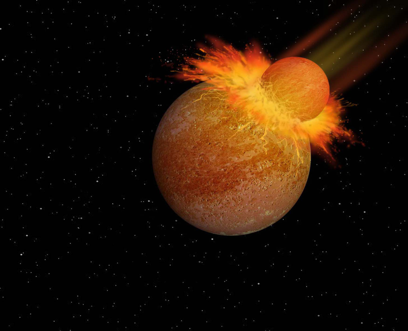 Illustration for article titled New Theory: A "Hit and Run" Accident Created Our Moon